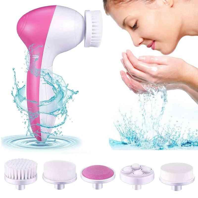 5 in 1 Portable Electric Facial Cleaner Multifunction Massager,